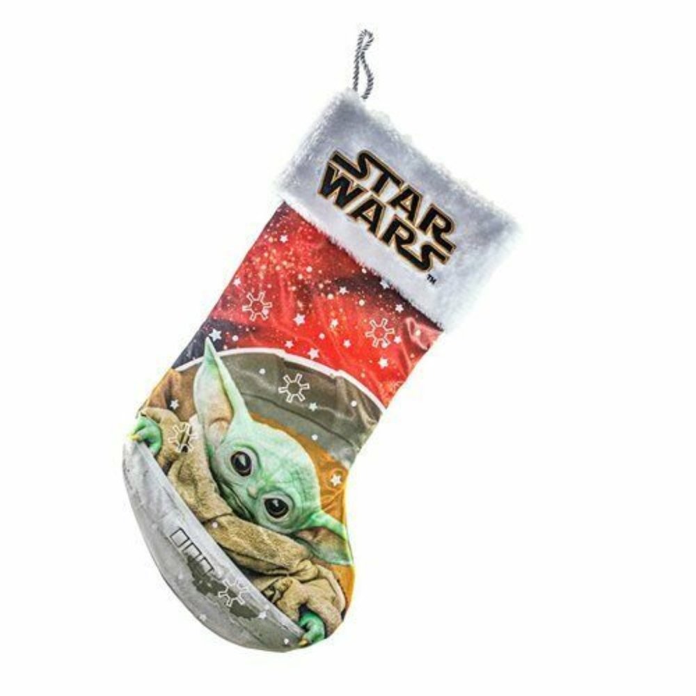 Kurt S Adler Star Wars Baby Yoda Groku 19" Christmas Stocking Mando Plush Cuff